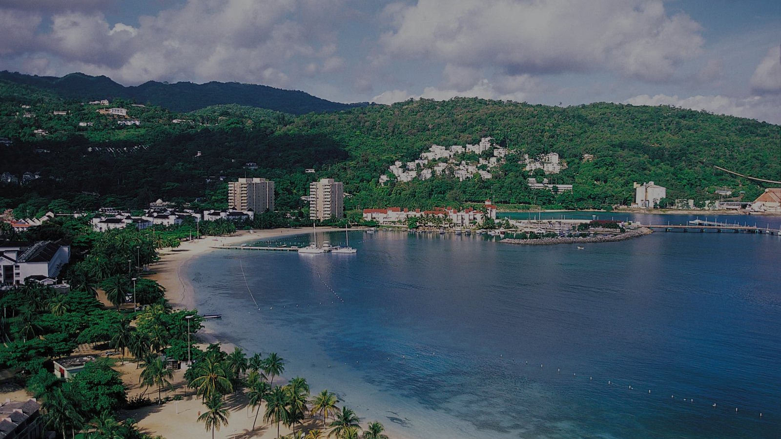 Waterfall and coastline at Ocho Rios